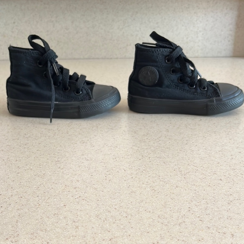 Kids Black Converse High-Top Sneakers